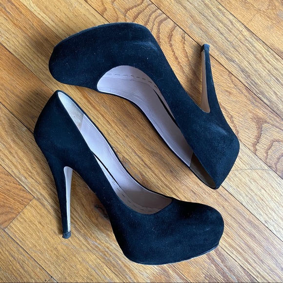 Miu Miu Suede Black Platform Heel - Picture 2 of 7